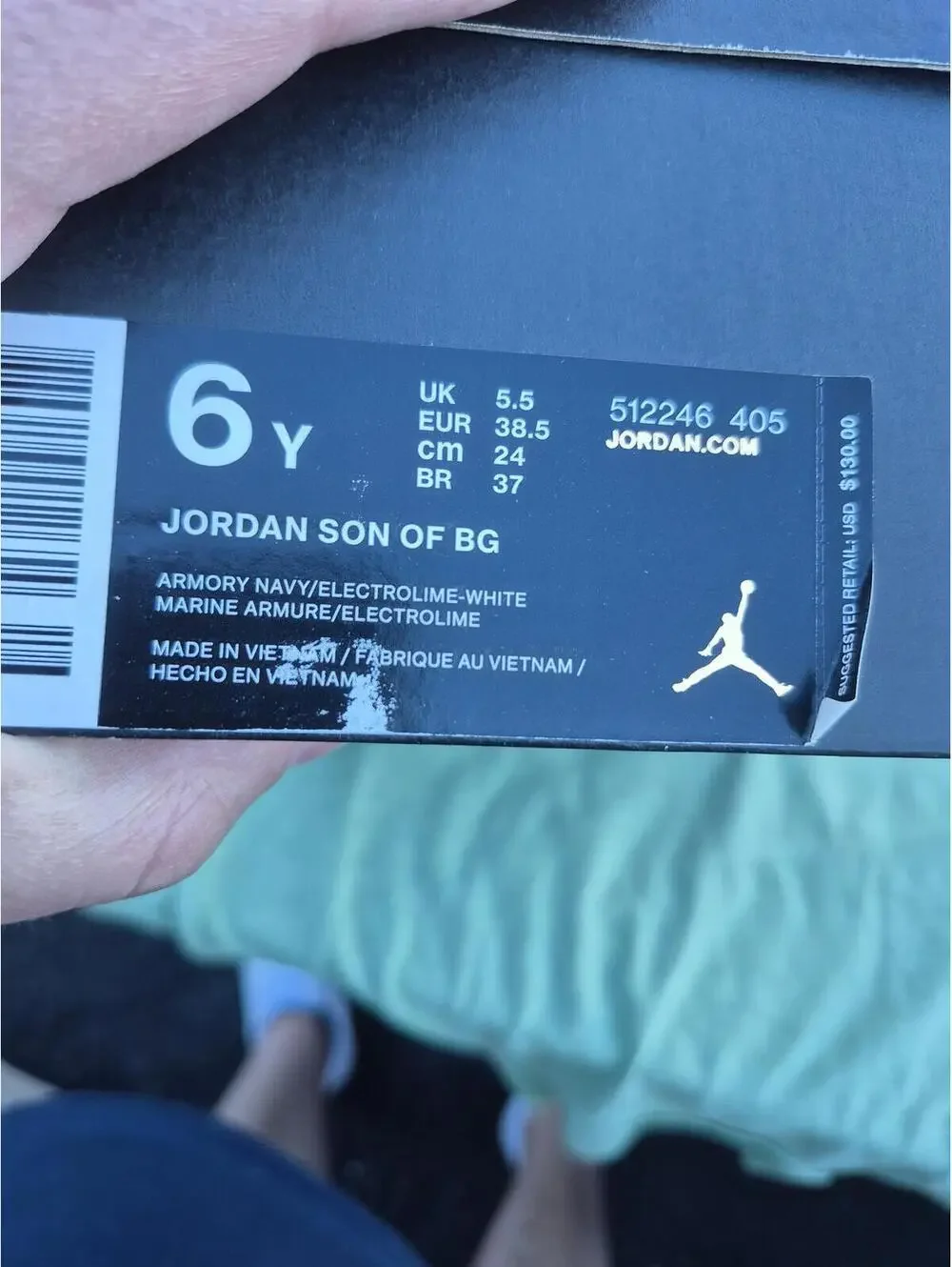 Nike Air Jordan Son Of Mars GS Shoe Armory Navy/White SZ 6Y